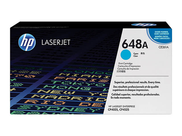 HP (ORIGINAL) - HP 648A Cyan Cartouche de toner originale CE261A